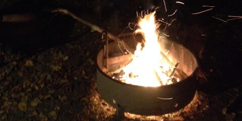 Campfire to toast brown bread